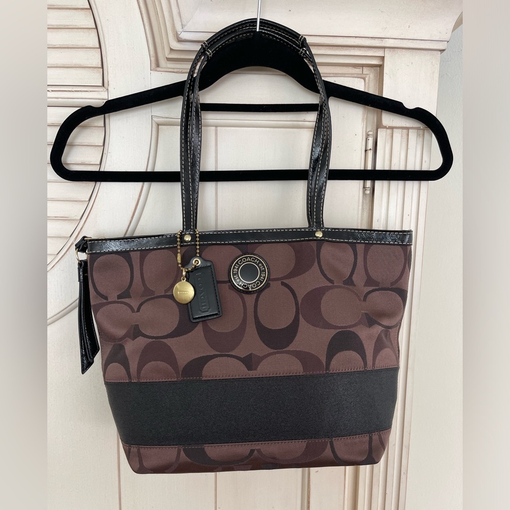 Authentic Brown and black Coach purse